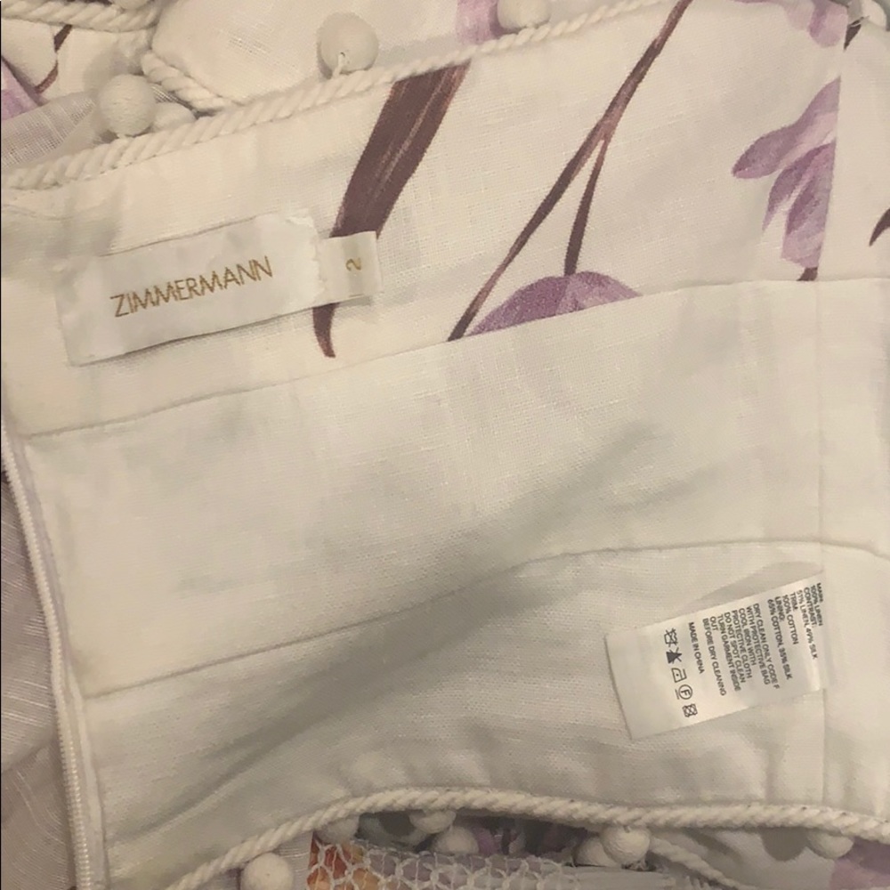 Zimmermann White and Purple Floral Crop Top - Picture 6 of 11
